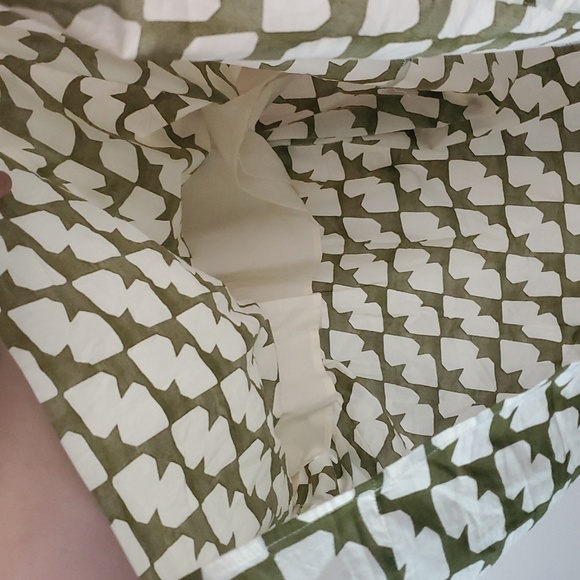 NWT Melrose And Market Olive Ivory Square Neck Maxi Dress XL - Picture 7 of 13